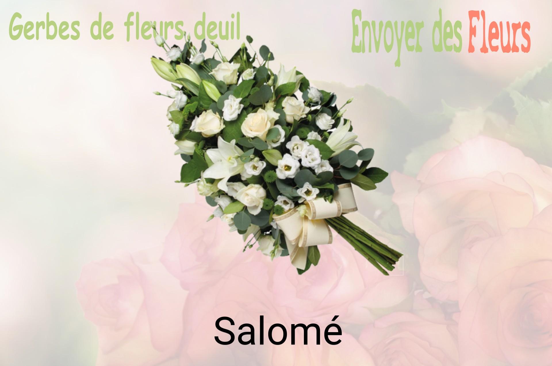 Gerbe de fleurs de deuil livrée à Salomé